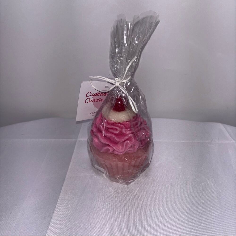 Pink Cupcake Candle
